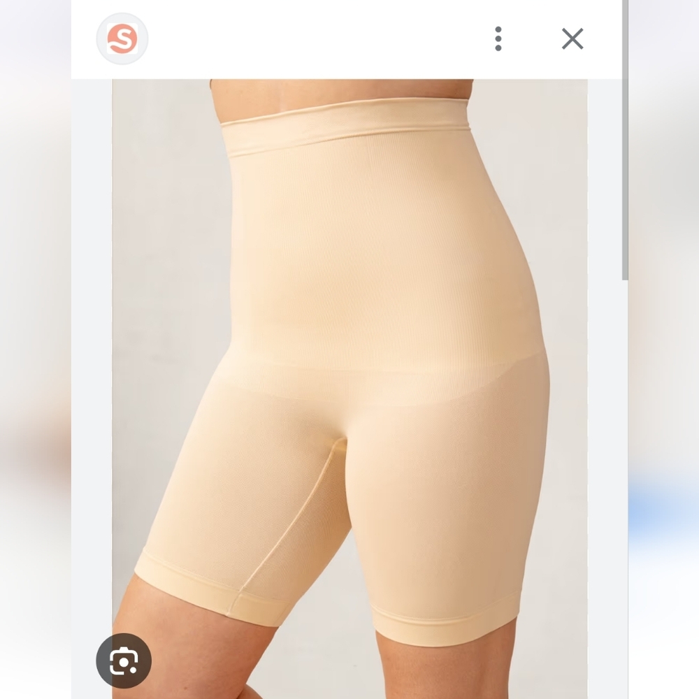 Empetua Cream High-Waisted Shaper Shorts Sz XL-XXL NEW